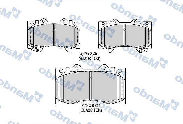 Колодки тормозные NISSAN Patrol (Y62) (10-) передние (4шт.) MANDO MBF016004 MANDO