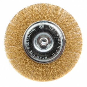 Кордщетка для дрели дисковая 100мм витая латунь MATRIX 74450 MATRIX