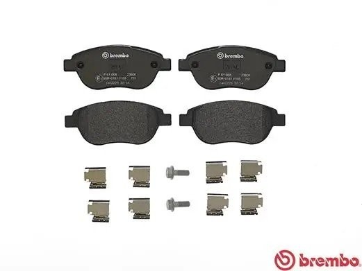 P61068 841 00=852 000B-SX=FDB1476!колодки дисковые п.\Peugeot 307,Citroen Xsara  P 61 068 BREMBO