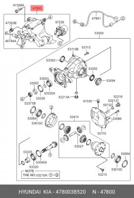 муфты включения полного привода!\Hyundai Ix35 478003B520 HYUNDAI