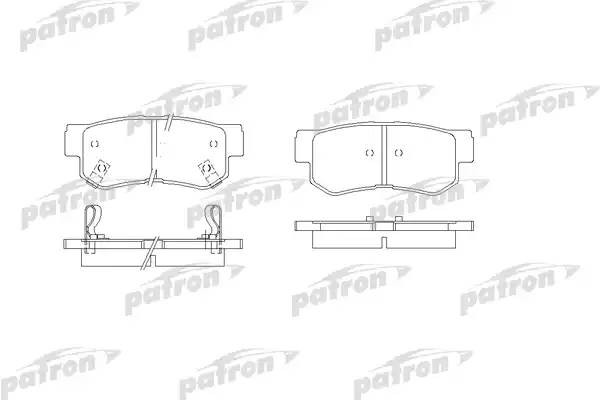 Колодки тормозные дисковые задн PBP1606 PBP1606 PATRON