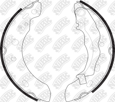 Колодки тормозные NISSAN Micra (92-02) задние барабанные (4шт.) NIBK FN1251 NIBK