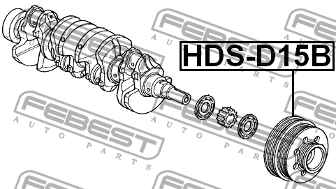 шкив коленвала!\ Honda Civic 93-95 HDS-D15B FEBEST