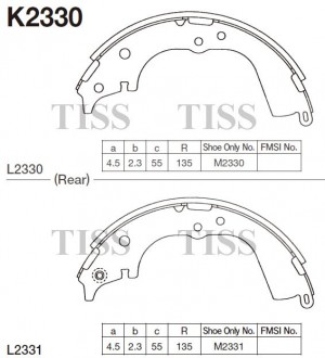 Колодки тормозные барабанные K2330 K2330 MK KASHIYAMA