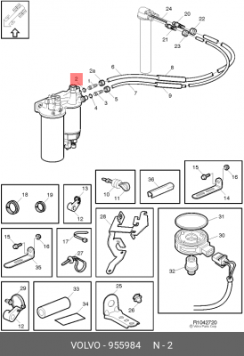 кольцо !уплотнительное VOLVO 955984 VOLVO