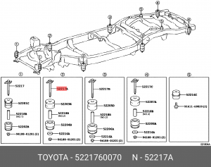 TOYOTA LAND CRUISER (200) (2008>) 52217-60070 TOYOTA