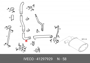 Выхлопная труба 41297929 IVECO