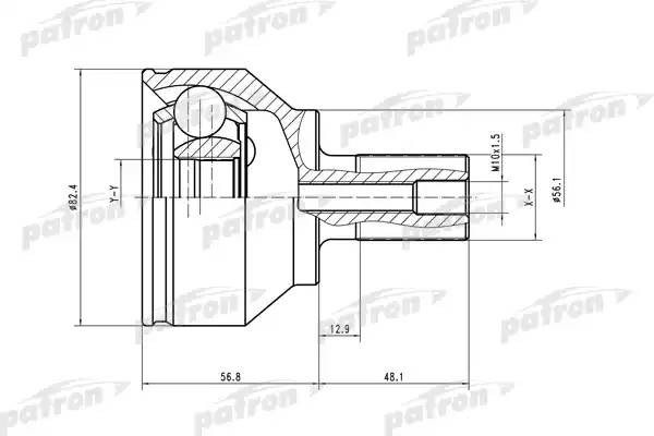 ШРУС наружный FORD Focus 2,C-Max (04-) комплект PATRON PCV1563 PATRON