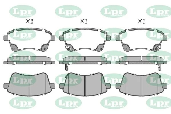 Комплект тормозных колодок 05P1623 05P1623 LPR
