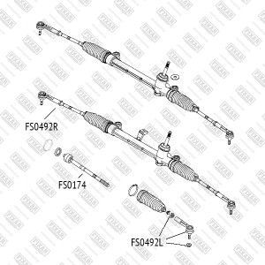 Наконечник рулевой тяги левый OPEL Corsa 05-FIAT Punto/Grande Punto 05- FS0492L FS0492L FIXAR