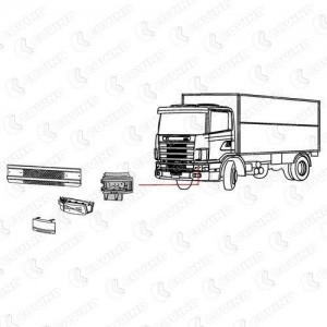 корпус фары! левый\ Scania R.114/124/144, P.94/114/124 144155 COVIND