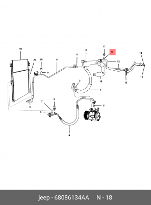 КЛАПАН КОНДИЦИОНЕРА 68086 134AA MOPAR