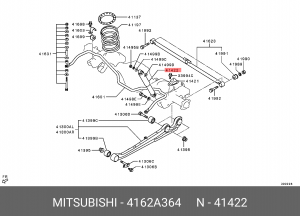 АМОРТИЗАТОР ЗАДНЕЙ ПОДВЕСКИ 4162A364 4162A364 MITSUBISHI