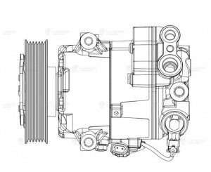 компрессор кондиционера!\ Opel Astra J 1.4T 10> LCAC 2107 LUZAR