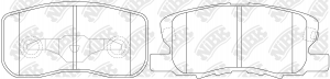 Колодки тормозные MITSUBISHI Colt (02-) передние (4шт.) NIBK PN3500 NIBK