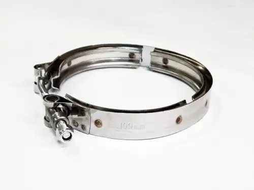 Хомут V-обр. (109 мм) турбокомпрессора КАМАЗ,ПАЗ дв.Cummins (3415546) (нерж) (TE 3415546 TECHNIK