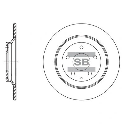 Диск тормозной Mazda CX-5 2.0/2.2TD 11 SD4425 SD4425 SANGSIN