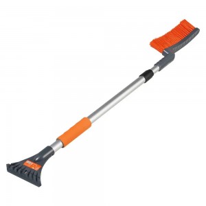 Щетка от снега и льда с телескоп. рукояткой и мягкой щетиной ""Волна"" + скребок ABRN020 AIRLINE