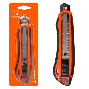 Нож с выдвижным лезвием 18 мм "AIRLINE" AT-SOK-02 AIRLINE