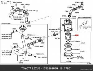ФИЛЬТР ДВС LC60\70\80\COASTER 86-93/ELEM 17801-61030 17801-61030 TOYOTA