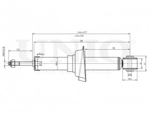Амортизатор газовый задней подвески SAB-10397 UNIO