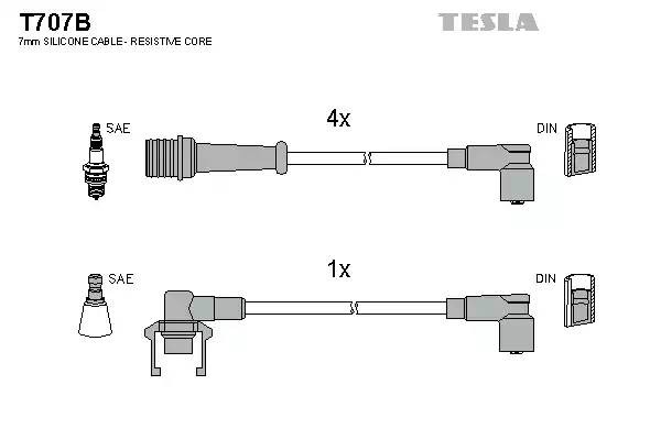 к-кт проводов!\ Renault 21/Espace 2.0/2.2 86-96 T707B TESLA