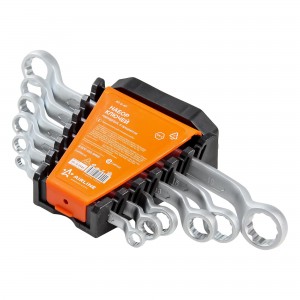 Набор ключей ( 6 предметов) "AIRLINE" (гаечных накидных изогнутых на держателе,  AT647 AIRLINE