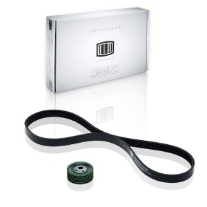 Ремень генератора для а/м ВАЗ 2110 (6PK1115 + ролик) "TRIALLI" с ГУР GD 612 TRIALLI