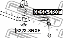Тяга стабилизатора передняя CADILLAC SRX 2003-2010 3223-SRXF 3223-SRXF FEBEST