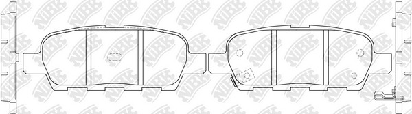 Колодки задние INFINITI FX, NISSAN QASHQAI, MURANO Z50, Z51 PN2466 PN2466 NIBK