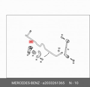 стабилизатор! задний\ MB W203 A 203 326 13 65 MERCEDES BENZ