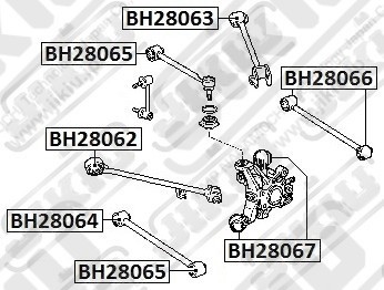 Сайлентблок задн подвески HONDA ACCORD 99-08 BH28065 BH28065 JIKIU