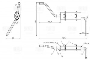 Глушитель ГАЗель Next дв. Cummins ISF 2.8S Евро-4 осн. + хомуты (алюм. сталь) (E EMM 0336 TRIALLI