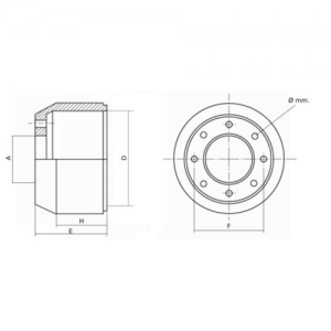 Барабан тормозной [410x175/199 H=261 d=282/335 n10x28] 932601 EMMERRE