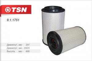 Фильтр воздушный КАМАЗ-5490,6520 дв.OM457LA LIEBHERR LTM 1130-5.1 основной TSN 911751 TSN