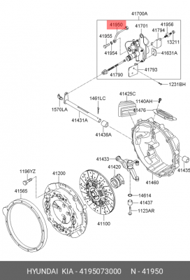 Шланг рабочего цилиндра сцепления AERO АНАЛОГ!!! Корея 4195073000 HYUNDAI KIA