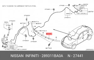 НАКОНЕЧНИК ОМЫВАТЕЛЯ 28931-1BA0A 28931-1BA0A NISSAN