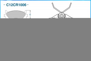 Тормозные колодки задние Low Metallic C12CR1006 C12CR1006 CWORKS