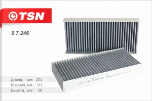 фильтр салона! угольный Honda Civic/CR-V/FR-V/Stream 01> 9.7.246 TSN