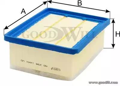 Фильтр воздушный AG298 AG 298 GOODWILL