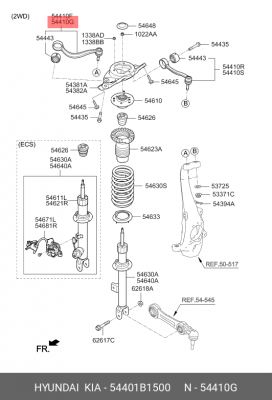 54401B1500 РЫЧАГ ПОДВЕСКИ 54401B1500 MOBIS