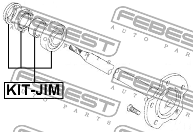 Подшипник полуоси комплект KIT-JIM KITJIM FEBEST