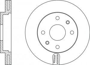 Диск тормозной HYUNDAI Sonata (01-),Elantra (00-) KIA Magentis (R15) передний (1 RN1231 NIBK
