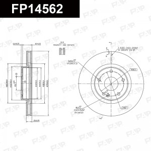 Тормозной диск с покрытием GEOMET FP14562 FP14562 FAP