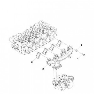 Прокладка коллектора выпускного 3302 дв Cummins ISF 2.8 (Haffen) 0093 HAFFEN