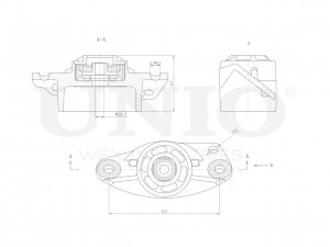 Опора амортизатора задняя RMP-13058 UNIO