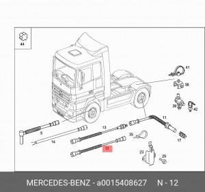 кабель датчика ABS!\MB A0015408627 MERCEDES BENZ