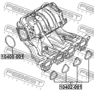 Кольцо уплотнительное корпуса дроссельной заслонки CHEVROLET AVEO 2009-2017 1040 10400-001 FEBEST
