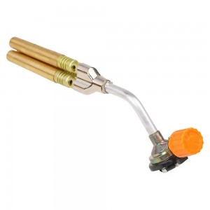 Горелка газовая на цанговый баллон, ручн.поджиг, 3 сопла D12 *102мм, металл (ADG ADGT010 AIRLINE