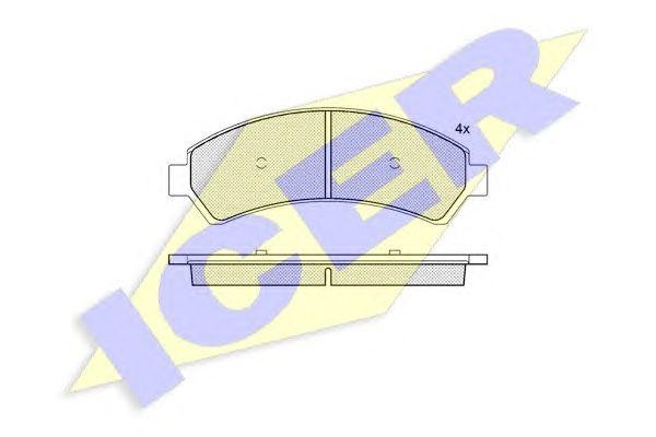 181410 колодки передние дисковые!\ Opel/Chevrolet 181410 ICER